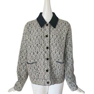 SANDRO BLACK/WHITE JAZY METALLIC TWEED JACKET (3)